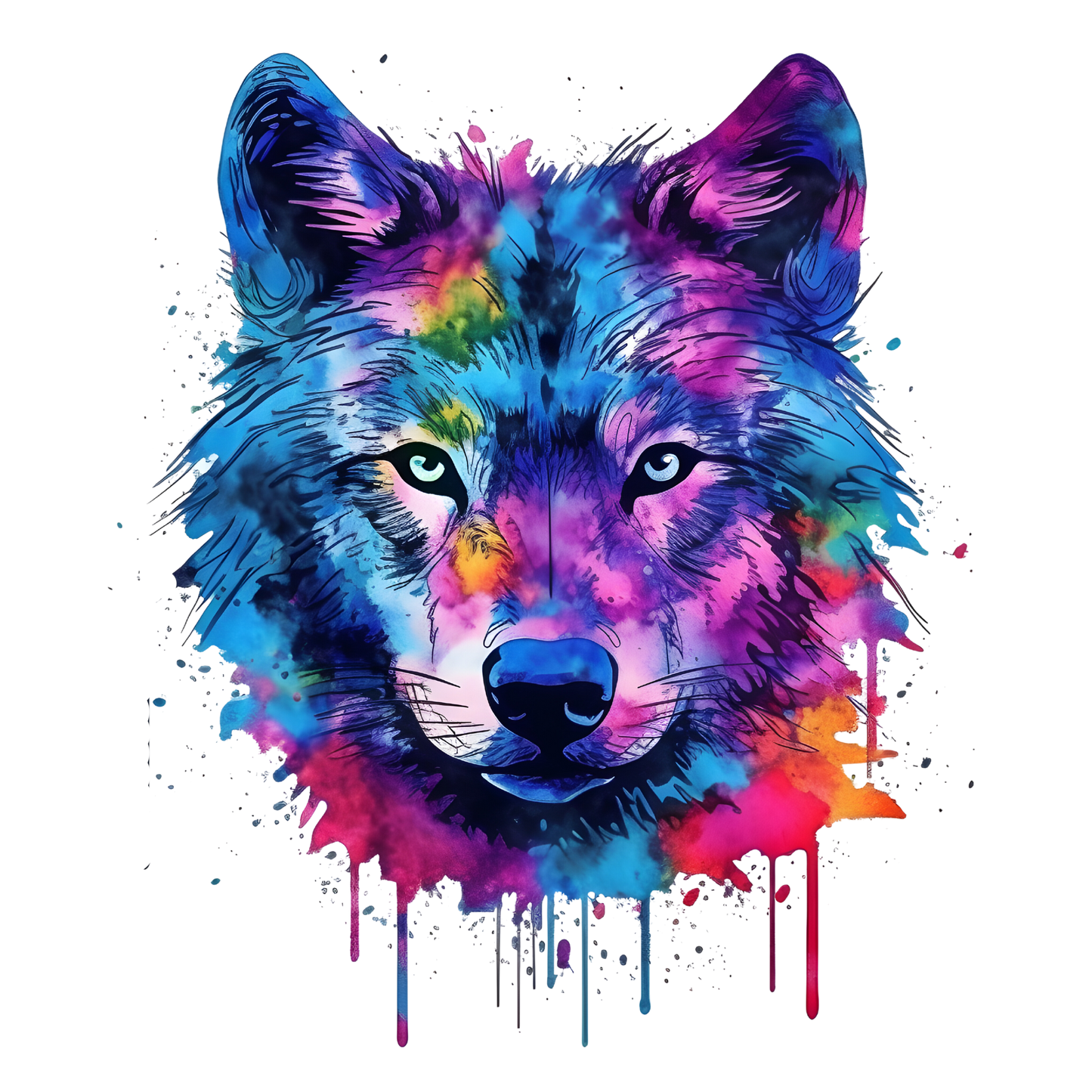 Bügelbild Tiere Neon