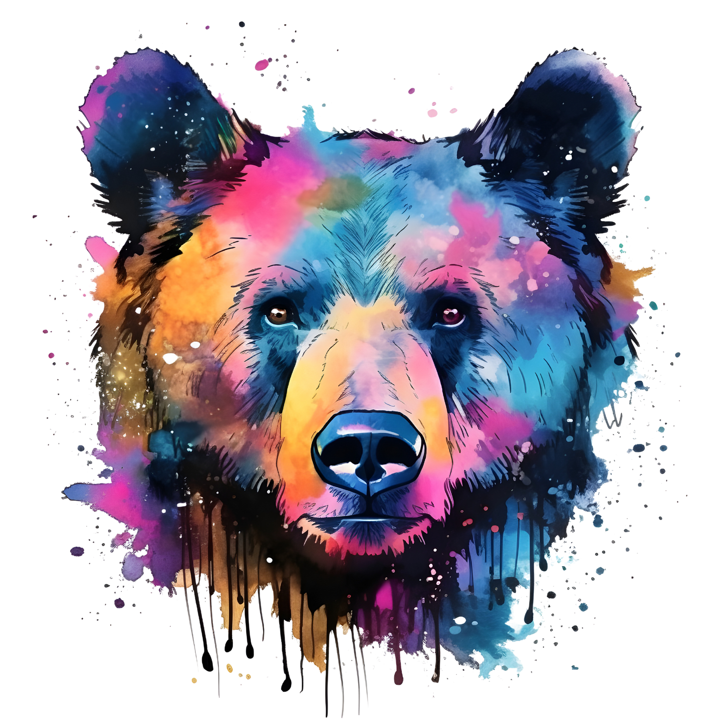 Bügelbild Tiere Neon