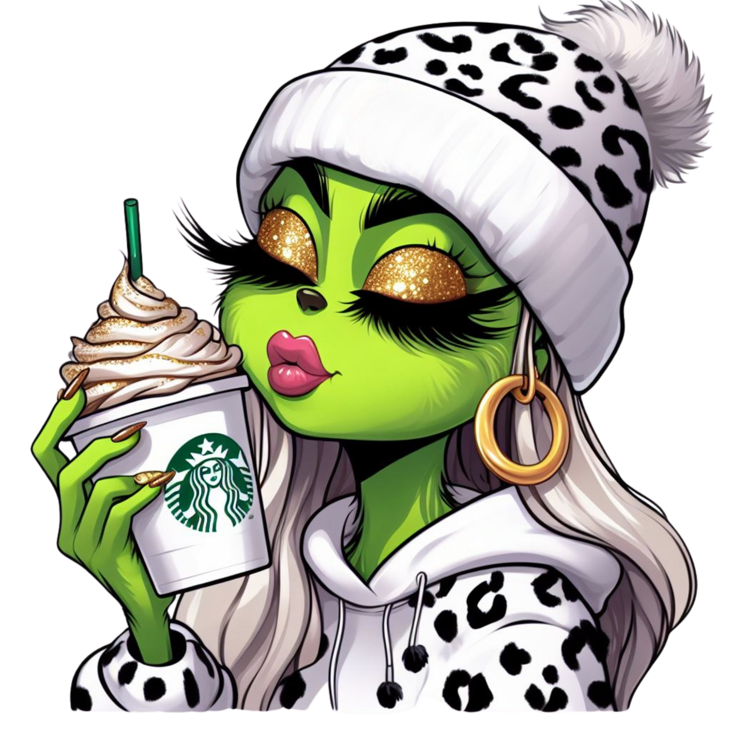 Bügelbild Grinch Girl