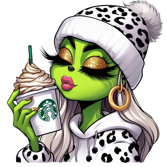 Bügelbild Grinch Girl