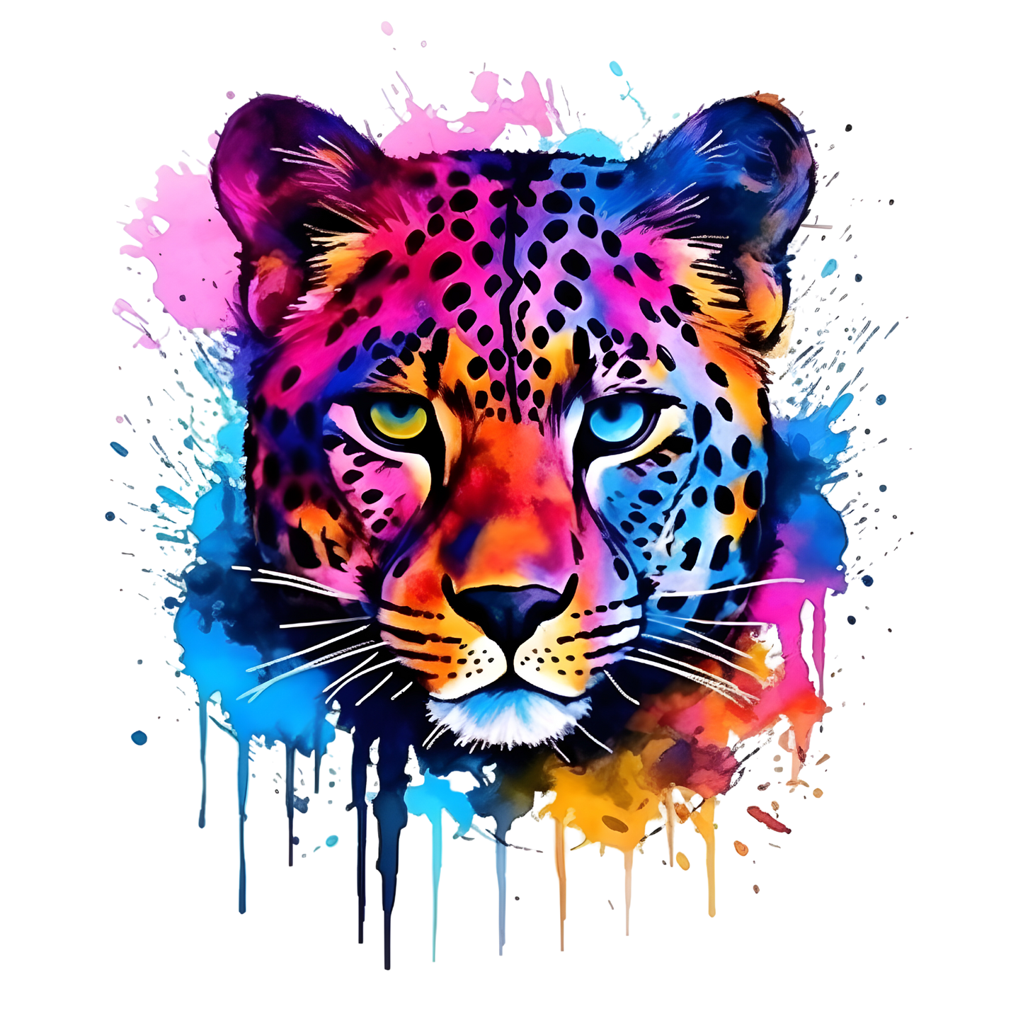 Bügelbild Tiere Neon